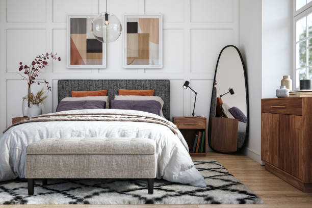 Bedroom rug design | Leaf Floor Covering