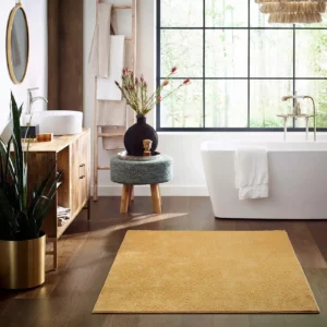 Yellow rug | Leaf Floor Covering